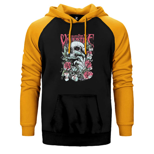 Bullet for My Valentine Skull Roses Çift Renk Reglan Kol Sweatshirt / Hoodie