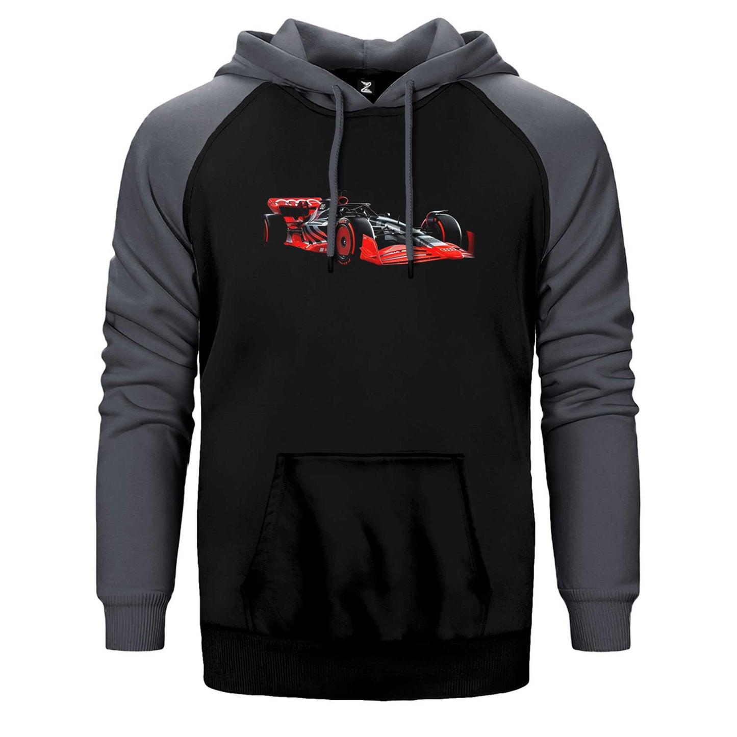 F1 Audi Car Çift Renk Reglan Kol Sweatshirt / Hoodie