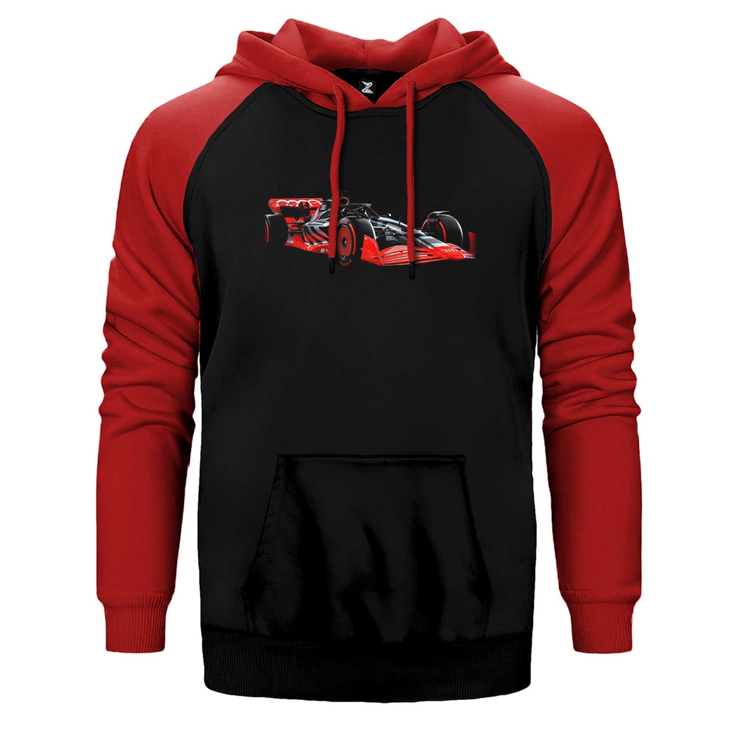 F1 Audi Car Çift Renk Reglan Kol Sweatshirt / Hoodie