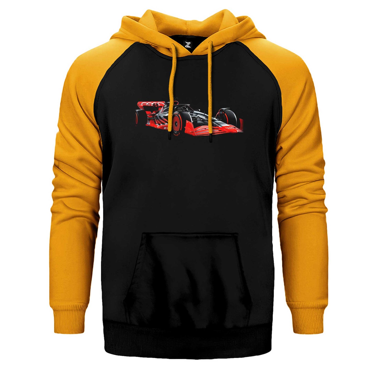 F1 Audi Car Çift Renk Reglan Kol Sweatshirt / Hoodie