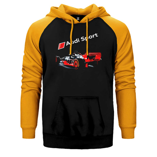 F1 Audi Sport Çift Renk Reglan Kol Sweatshirt / Hoodie
