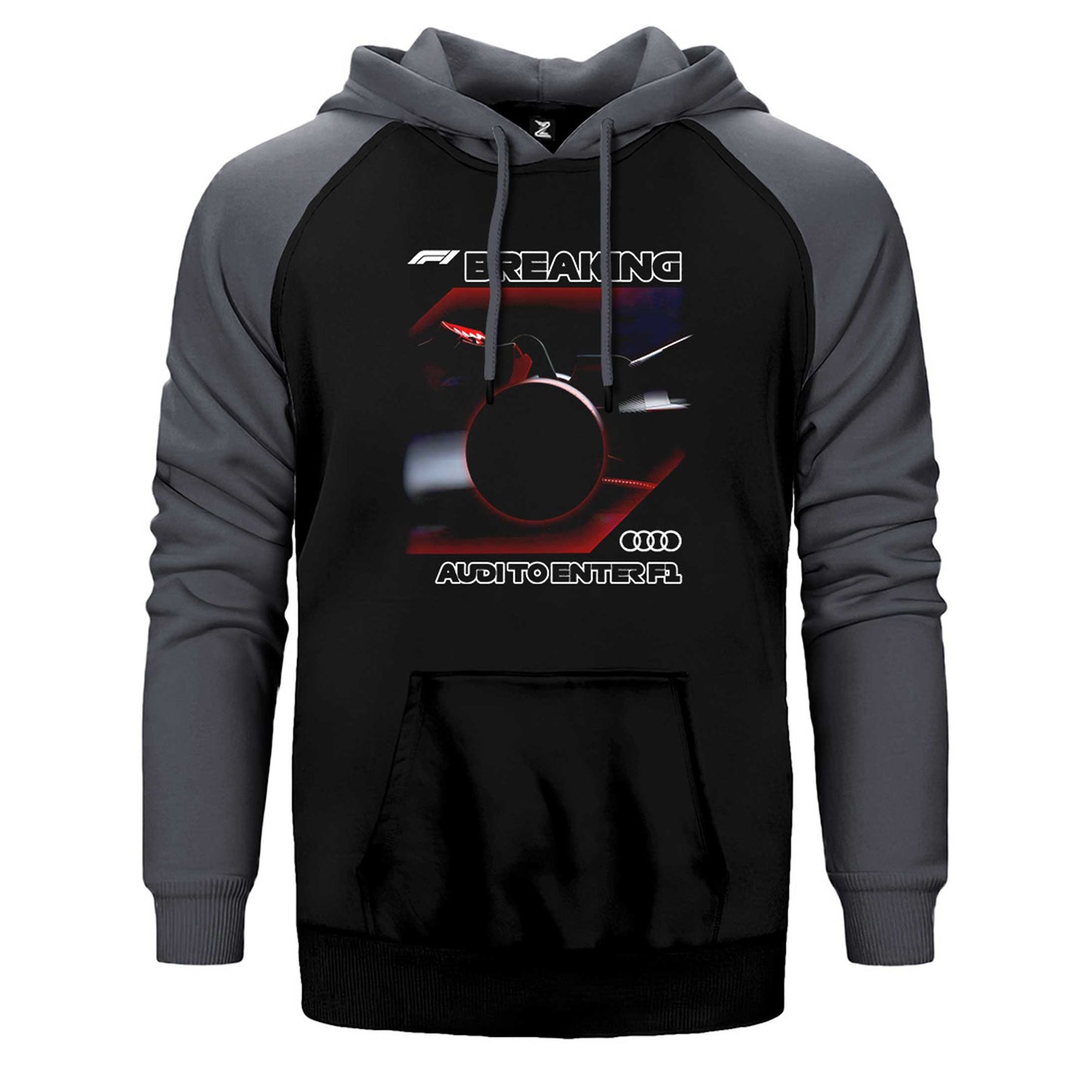 F1 Breaking Çift Renk Reglan Kol Sweatshirt / Hoodie