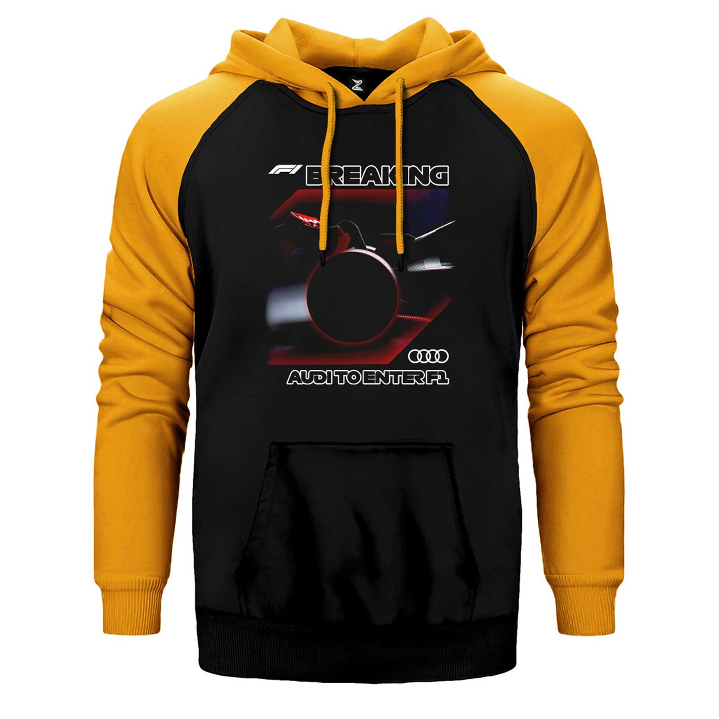 F1 Breaking Çift Renk Reglan Kol Sweatshirt / Hoodie