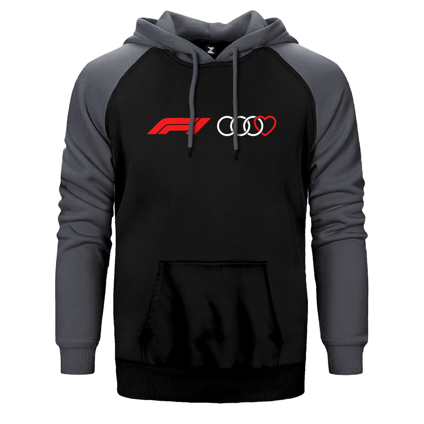 F1 Audi Love Çift Renk Reglan Kol Sweatshirt / Hoodie