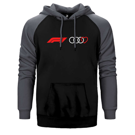 F1 Audi Love Çift Renk Reglan Kol Sweatshirt / Hoodie