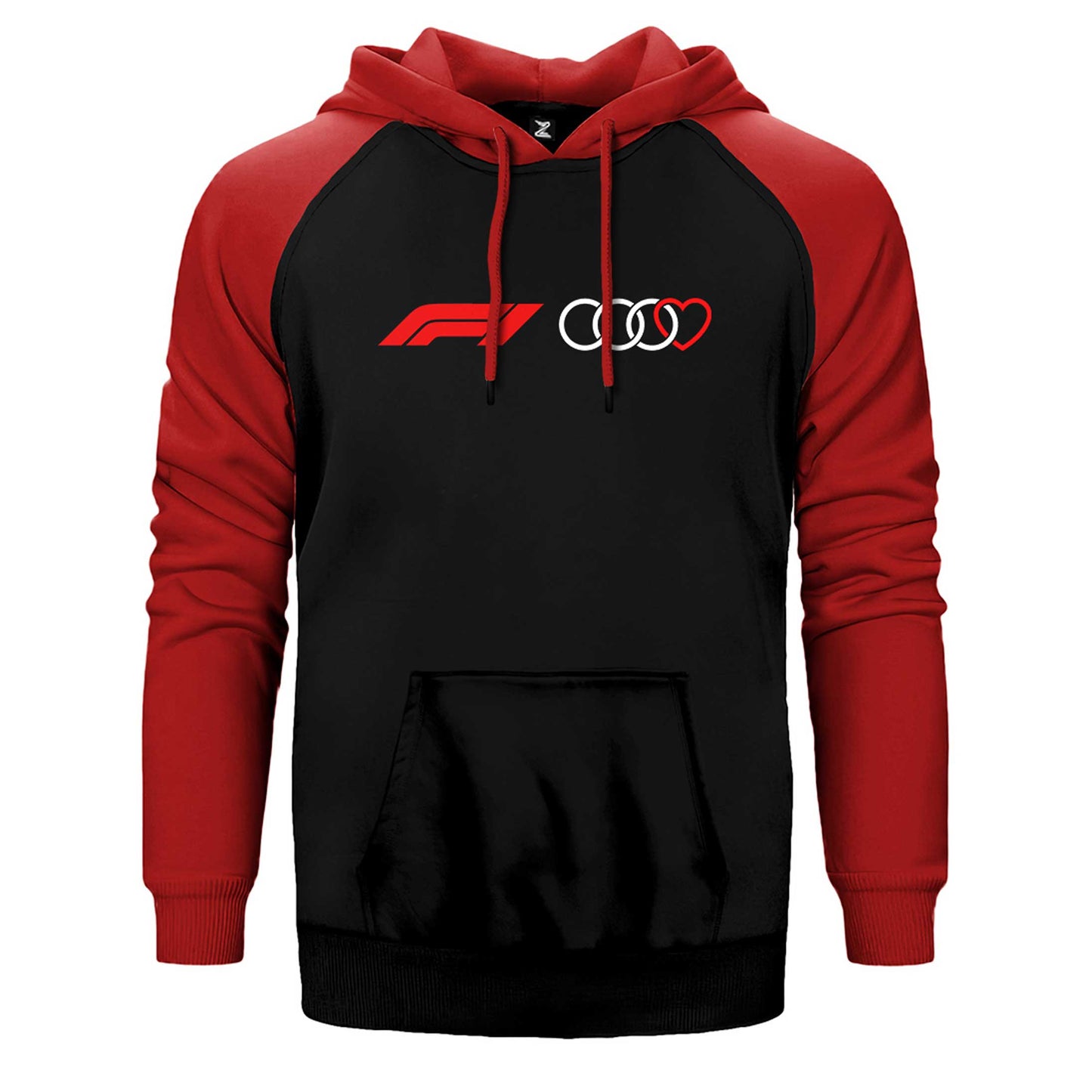 F1 Audi Love Çift Renk Reglan Kol Sweatshirt / Hoodie