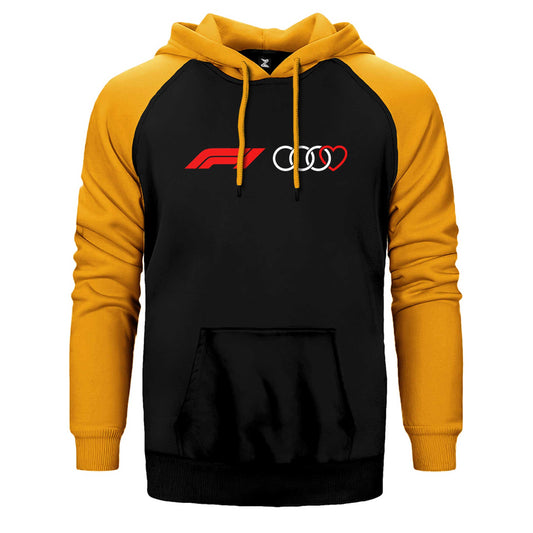 F1 Audi Love Çift Renk Reglan Kol Sweatshirt / Hoodie