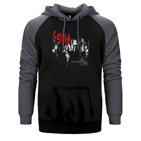 Gojira Les Enfants Sauvages Çift Renk Reglan Kol Sweatshirt / Hoodie