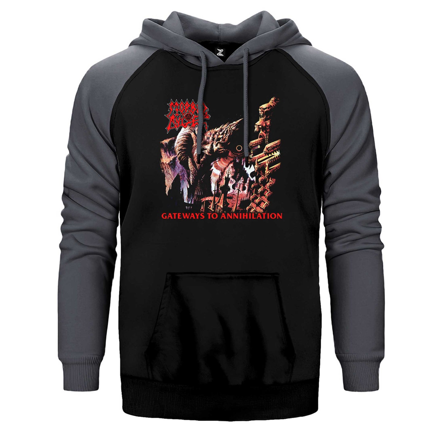 Morbid Angel Gateways to Annihilation Çift Renk Reglan Kol Sweatshirt / Hoodie
