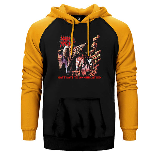 Morbid Angel Gateways to Annihilation Çift Renk Reglan Kol Sweatshirt / Hoodie