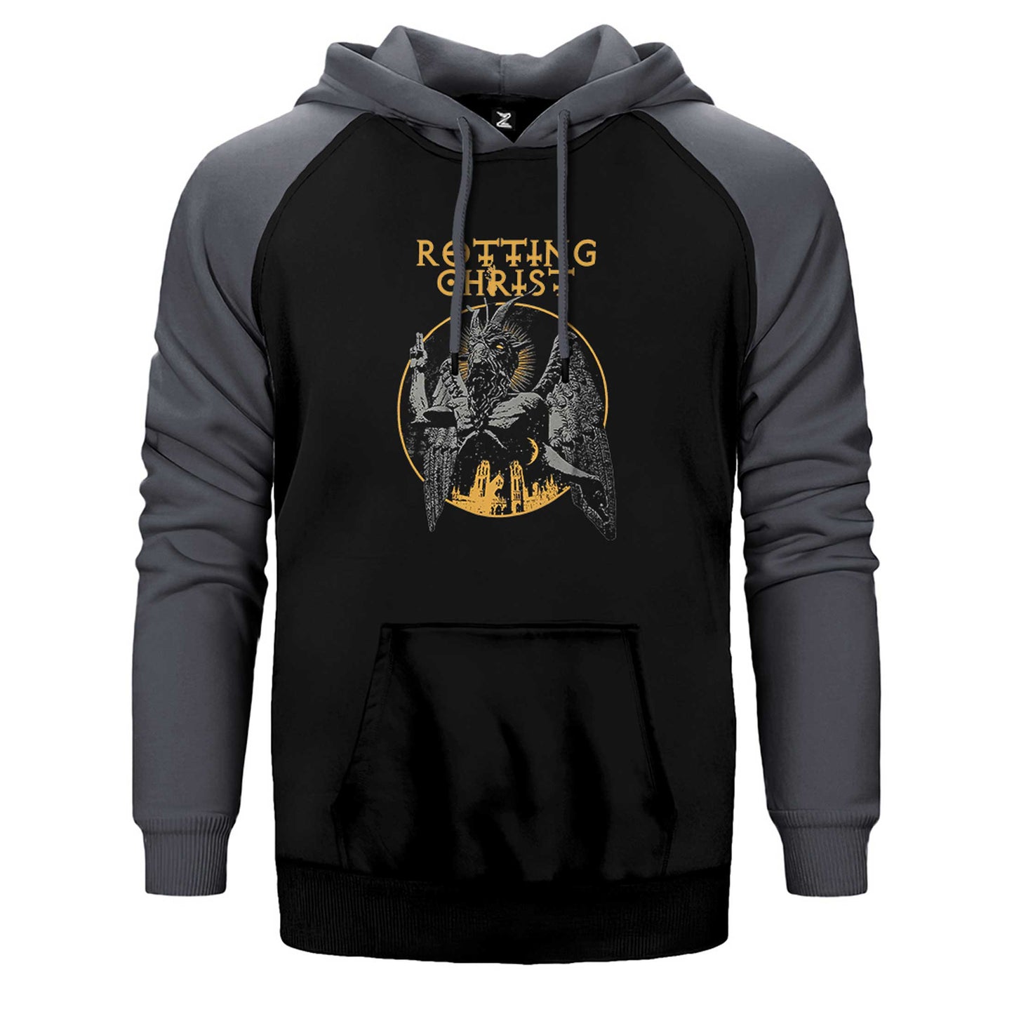 Rotting Christ Design Çift Renk Reglan Kol Sweatshirt / Hoodie
