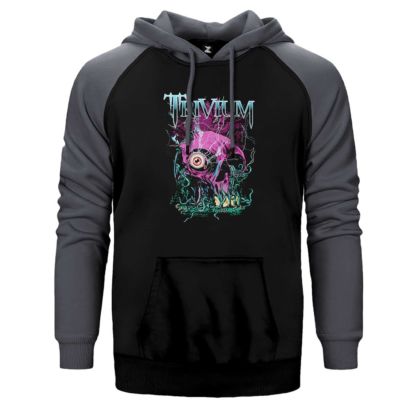 Trivium Design Çift Renk Reglan Kol Sweatshirt / Hoodie