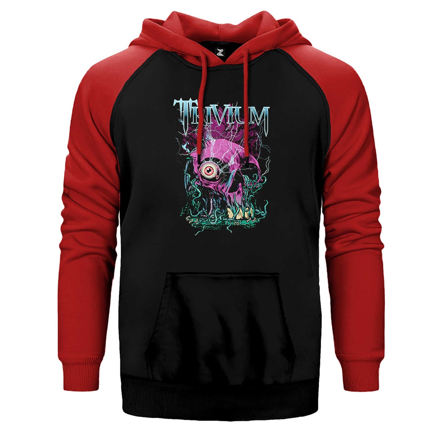 Trivium Design Çift Renk Reglan Kol Sweatshirt / Hoodie