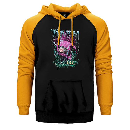 Trivium Design Çift Renk Reglan Kol Sweatshirt / Hoodie
