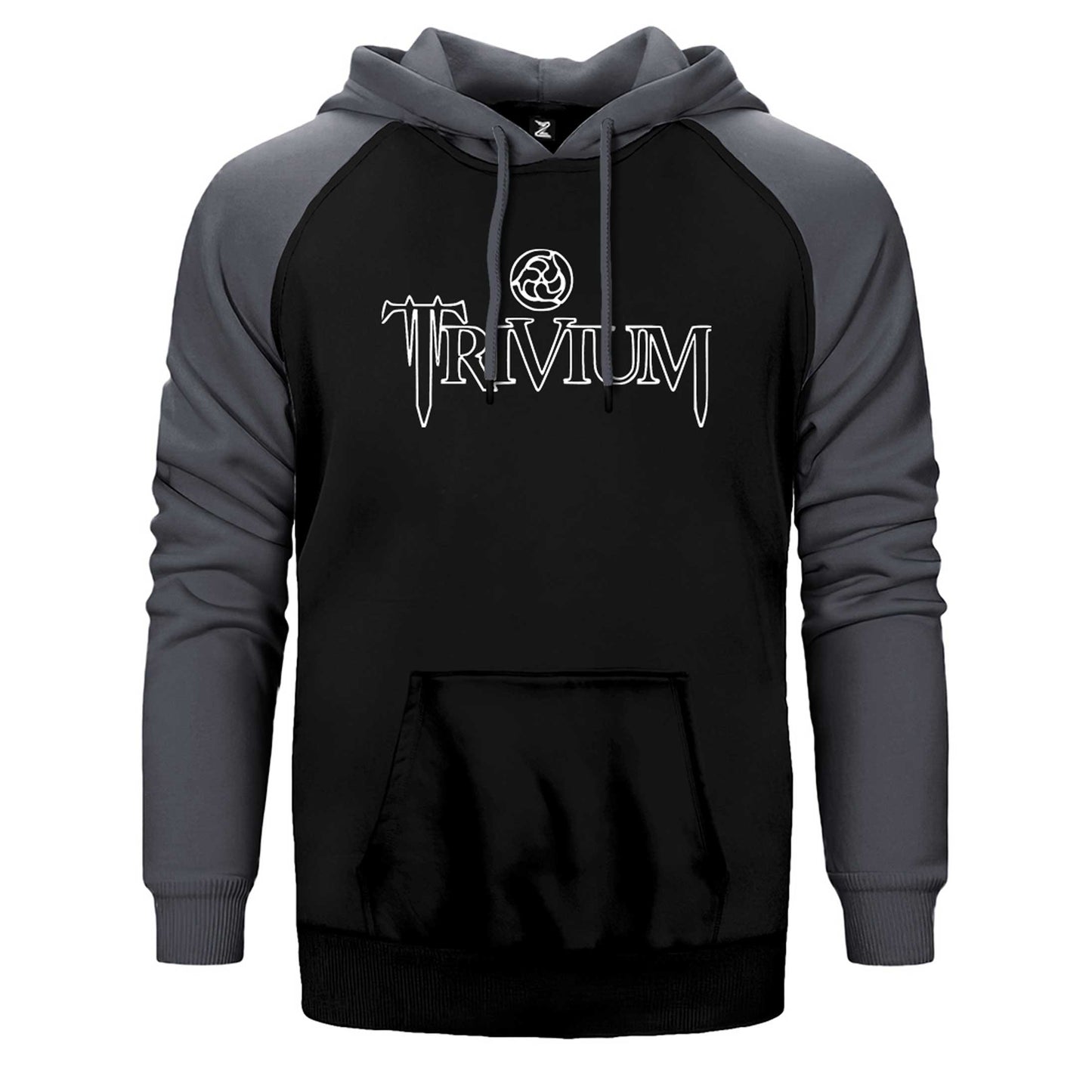 Trivium Logo Type Çift Renk Reglan Kol Sweatshirt / Hoodie