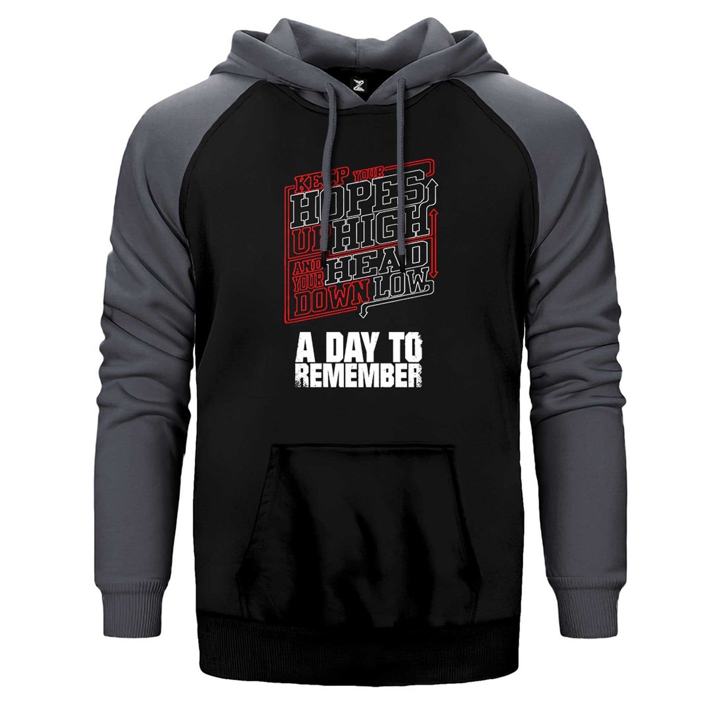A Day Remember Keep Your Çift Renk Reglan Kol Sweatshirt / Hoodie