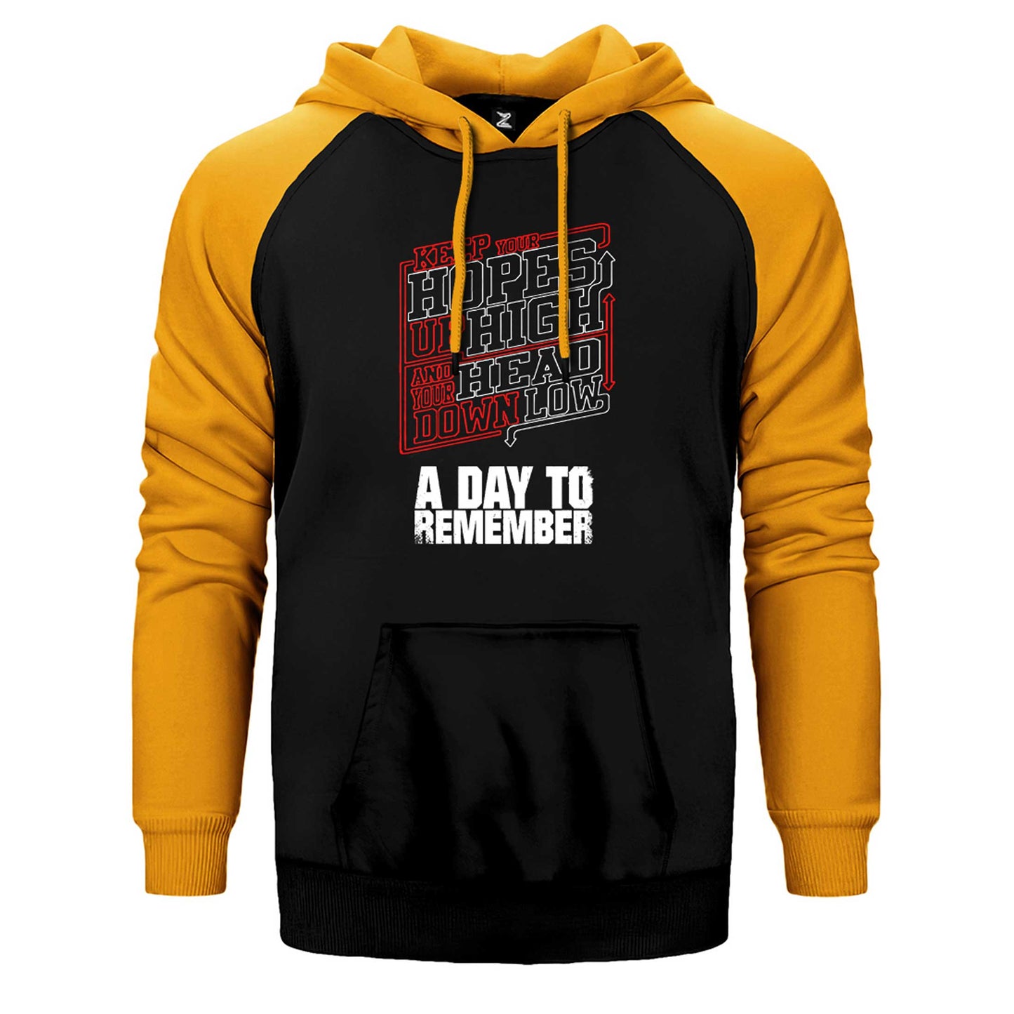 A Day Remember Keep Your Çift Renk Reglan Kol Sweatshirt / Hoodie
