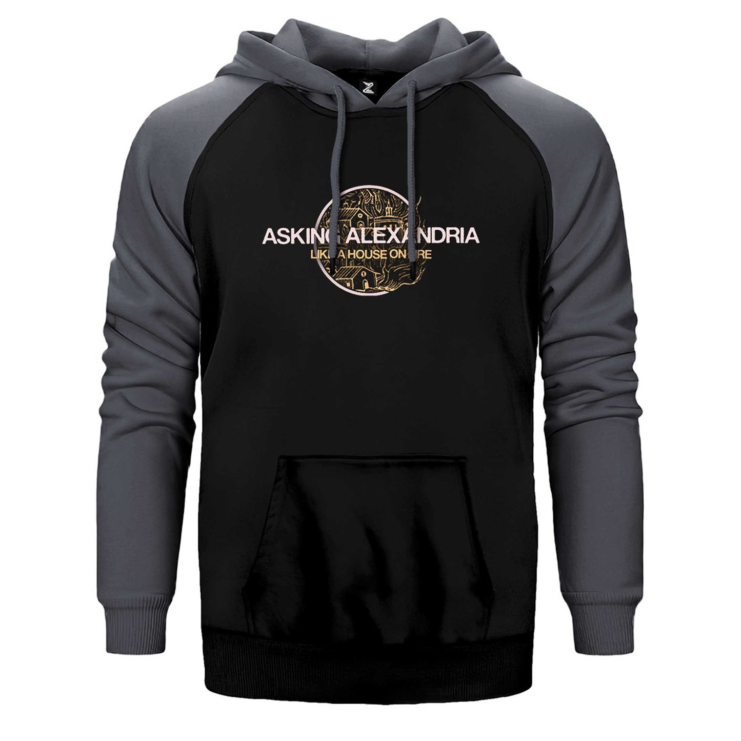 Asking Alexandria Like A House On Fire Çift Renk Reglan Kol Sweatshirt / Hoodie