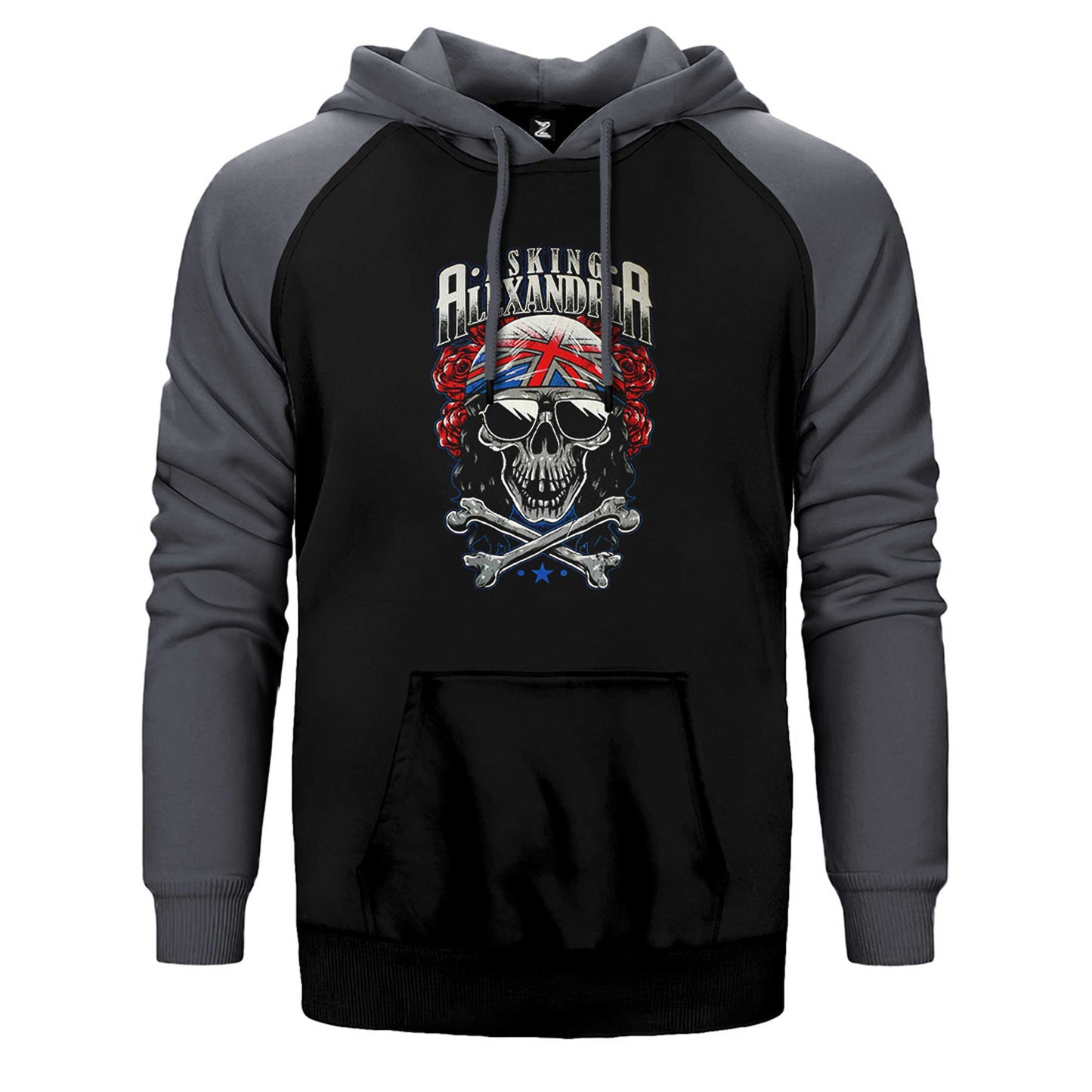 Asking Alexandria Skull Çift Renk Reglan Kol Sweatshirt / Hoodie