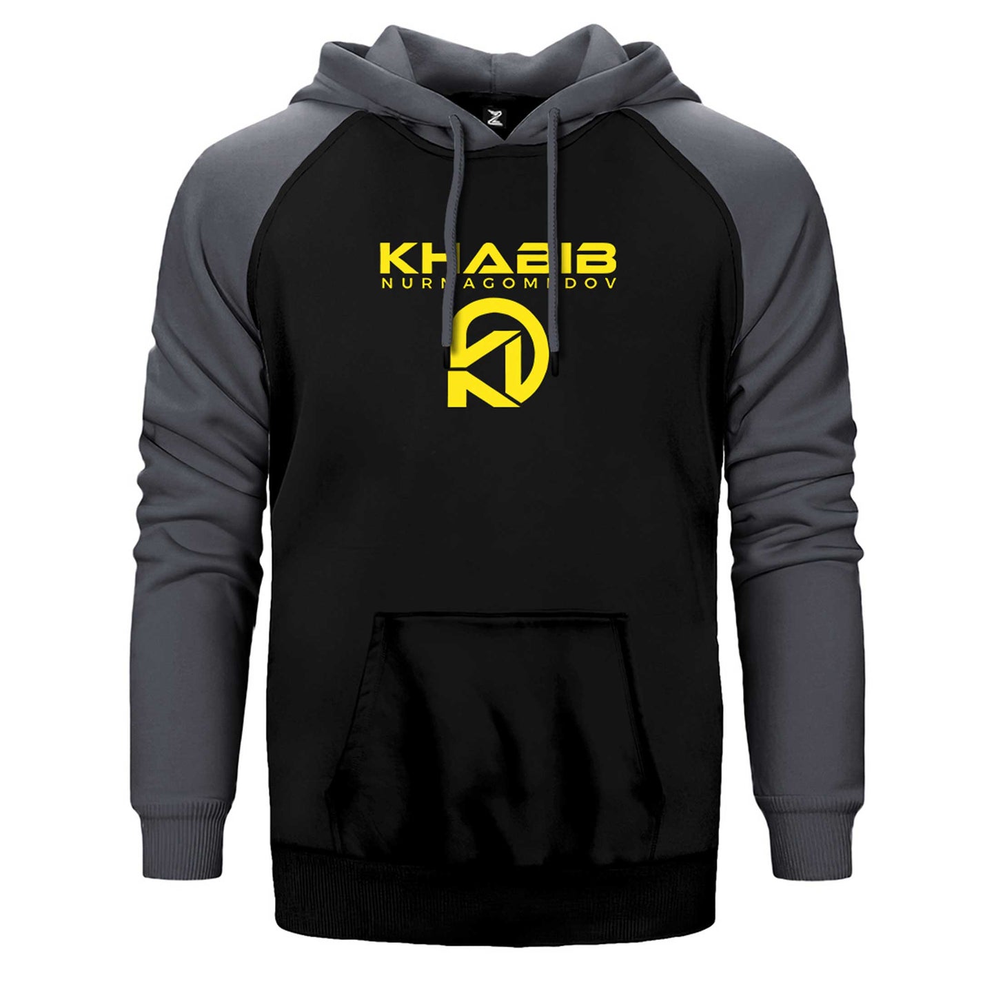 Khabib Logo Çift Renk Reglan Kol Sweatshirt / Hoodie