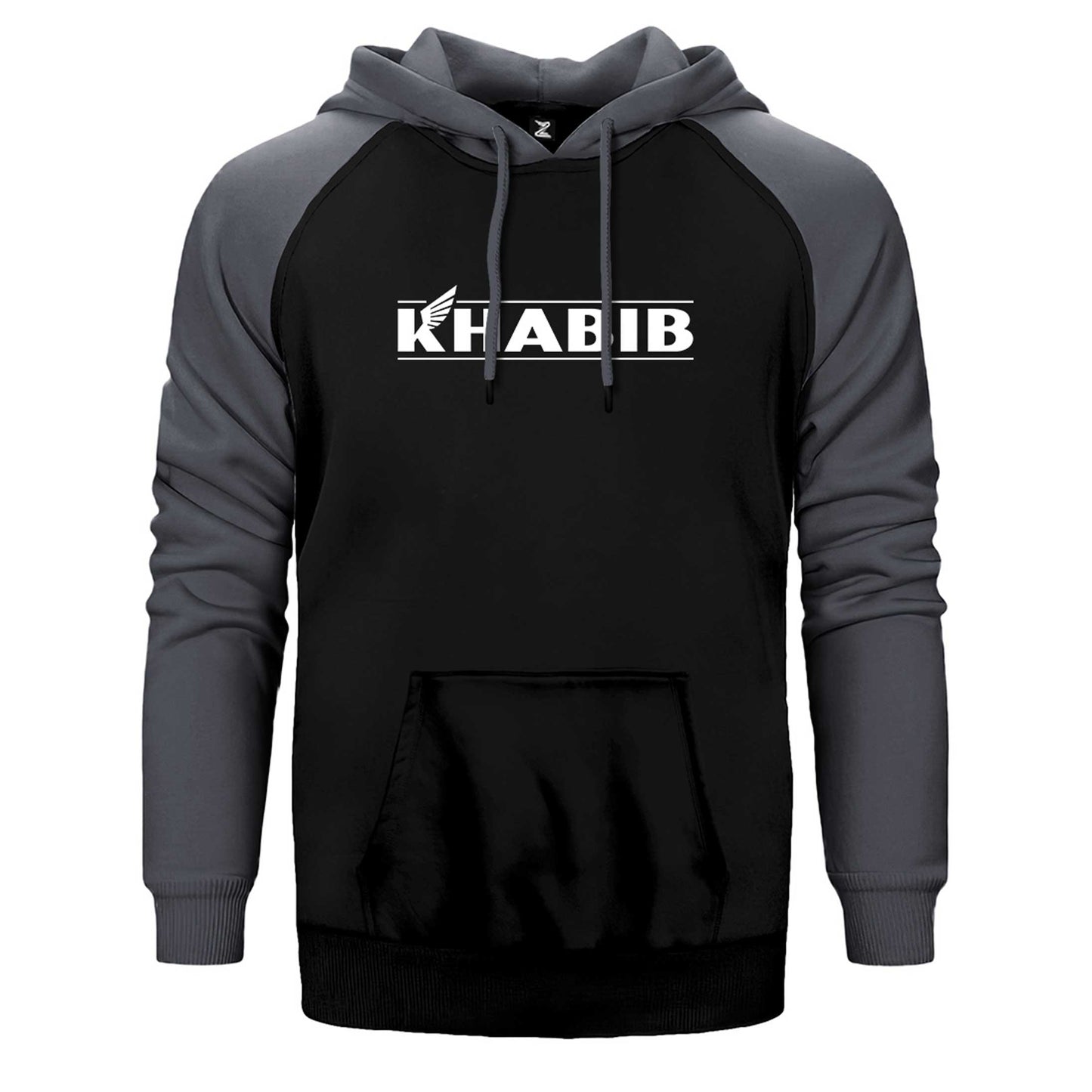 Khabib Logotype Çift Renk Reglan Kol Sweatshirt / Hoodie