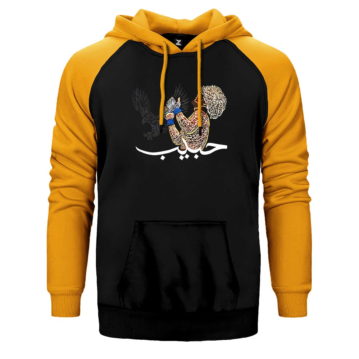 Khabib Kartal Graphic Çift Renk Reglan Kol Sweatshirt / Hoodie