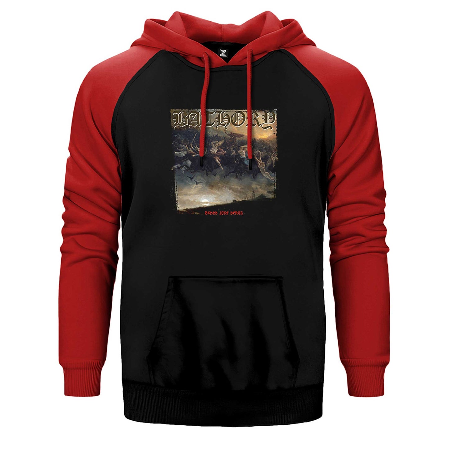 Bathory Blood Fire Death Çift Renk Reglan Kol Sweatshirt / Hoodie