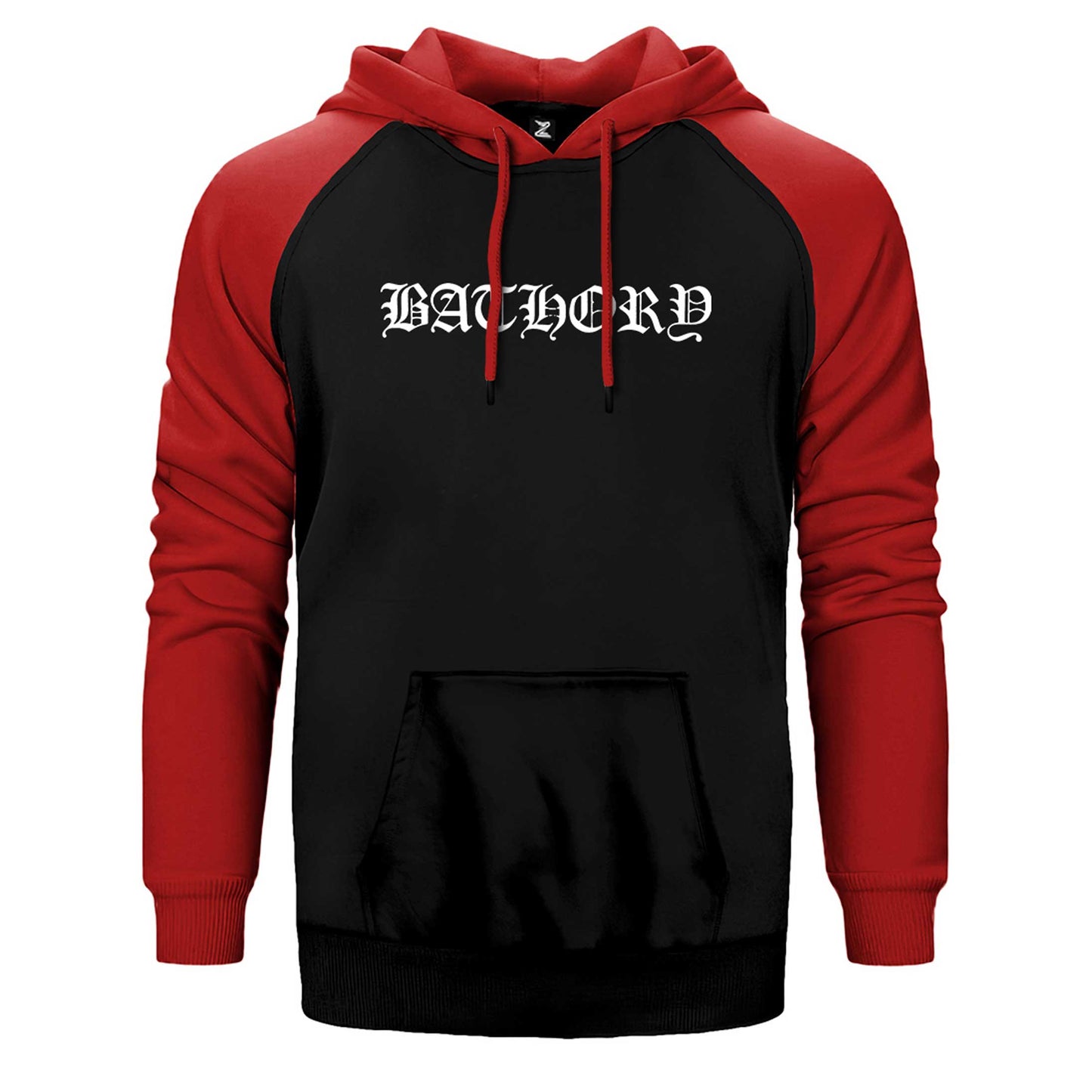 Bathory Logo Çift Renk Reglan Kol Sweatshirt / Hoodie