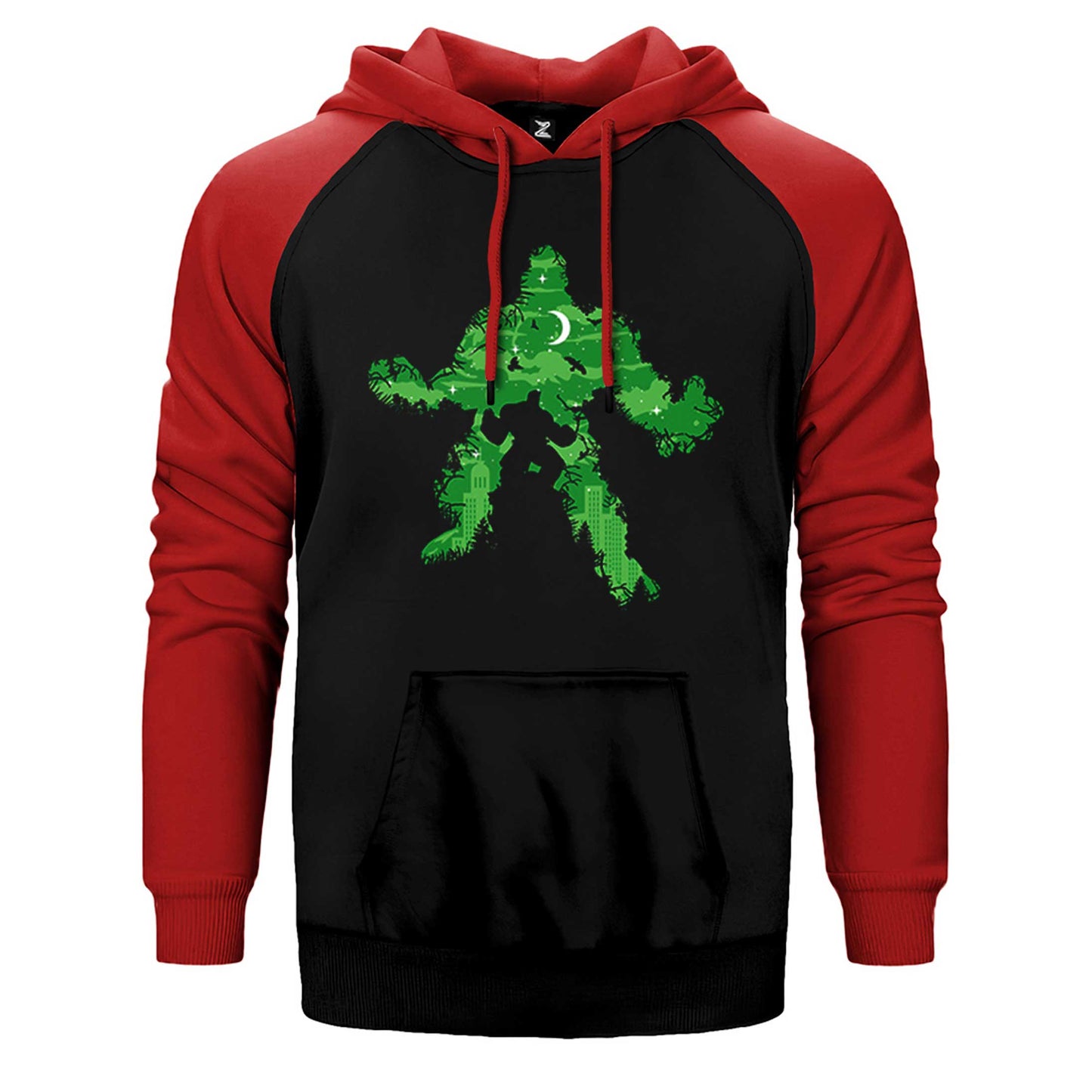 Hulk City Çift Renk Reglan Kol Sweatshirt / Hoodie