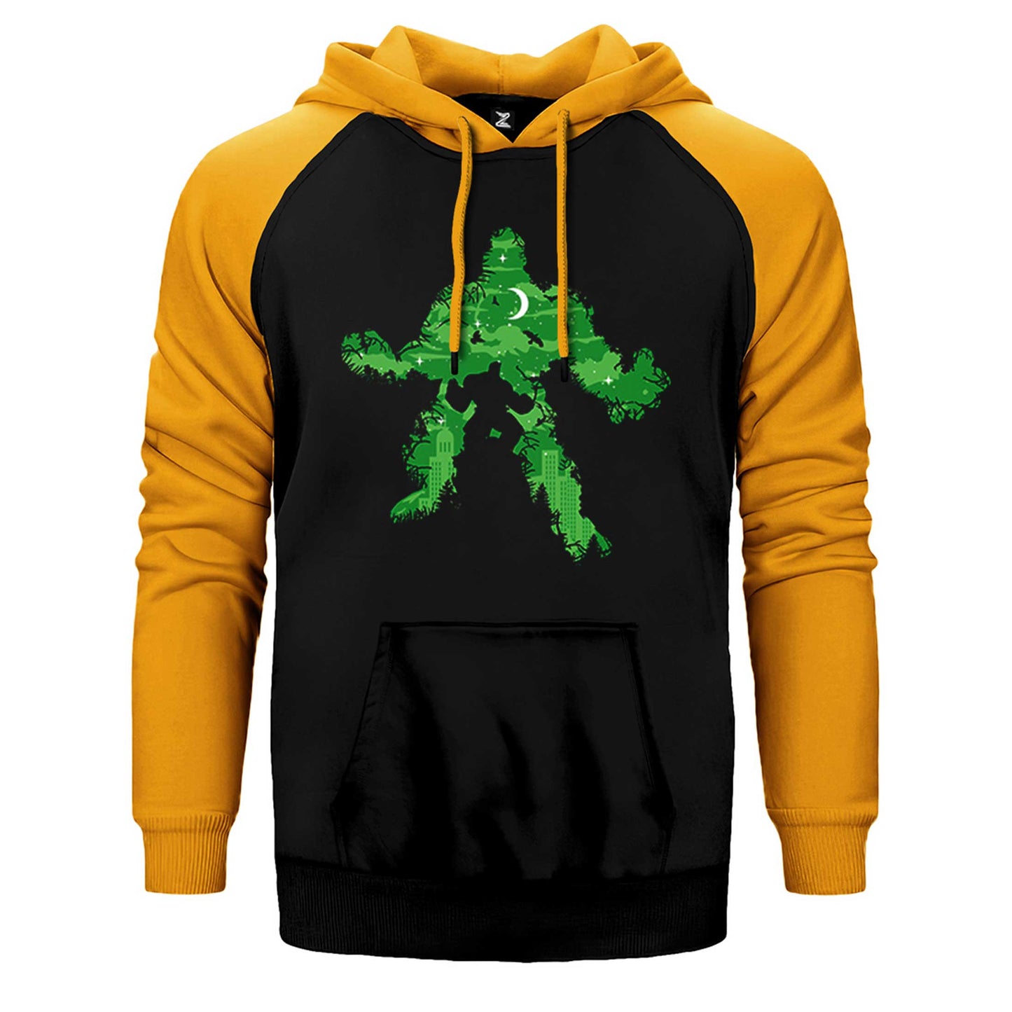 Hulk City Çift Renk Reglan Kol Sweatshirt / Hoodie
