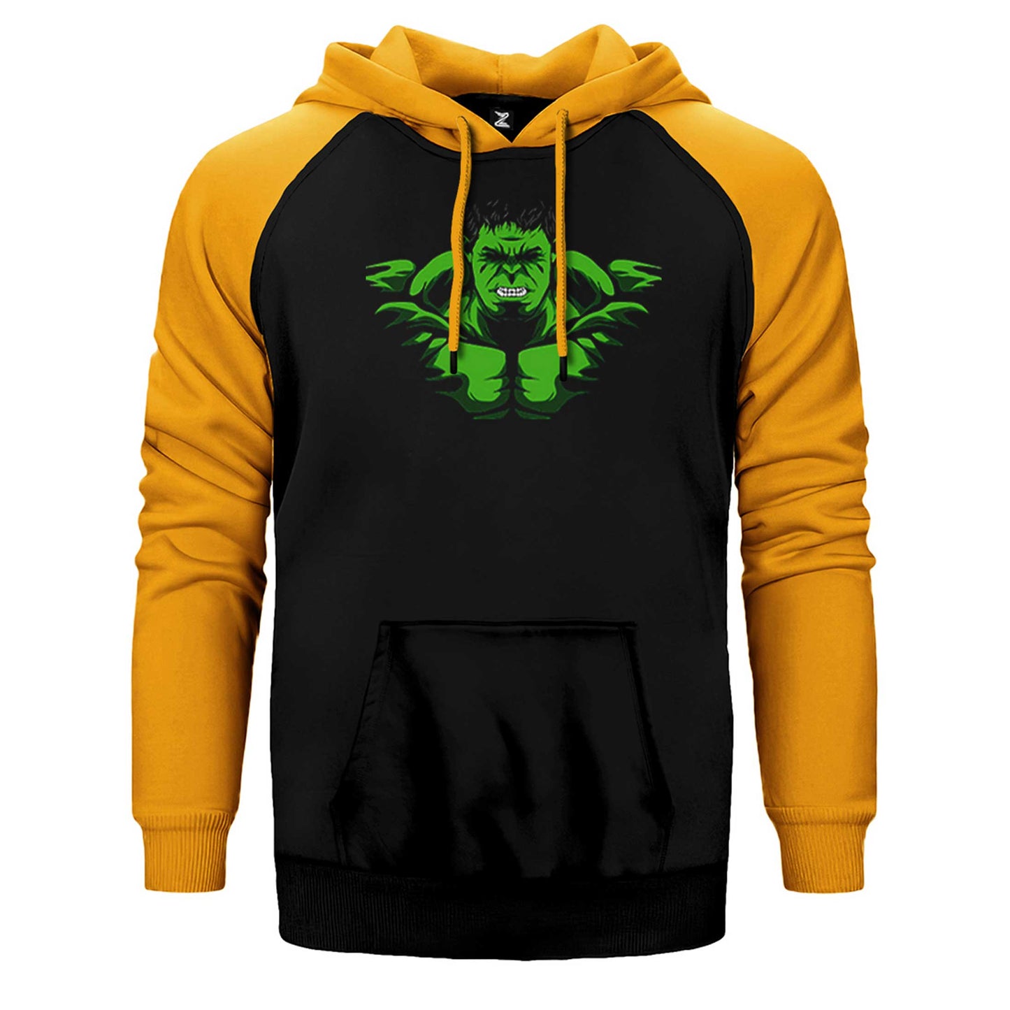 Hulk Angry Çift Renk Reglan Kol Sweatshirt / Hoodie