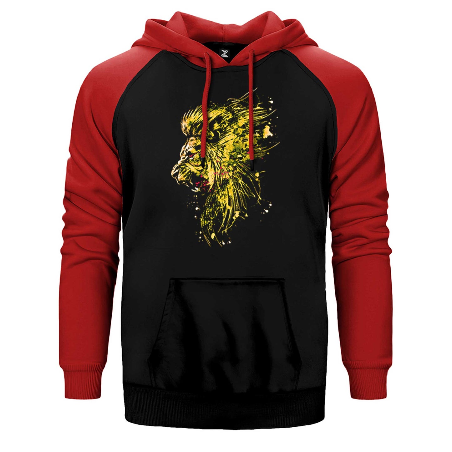 Gold Lion Splash Çift Renk Reglan Kol Sweatshirt / Hoodie