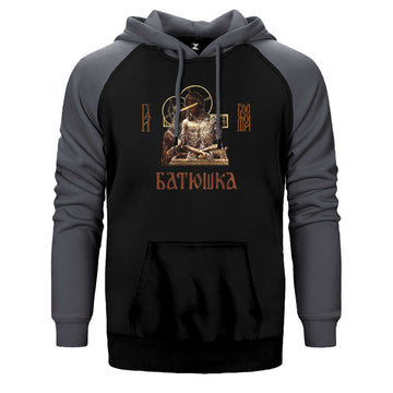 Batushka Hospodi Çift Renk Reglan Kol Sweatshirt / Hoodie