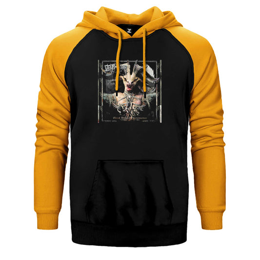Belphegor Blood Magick Necromance Çift Renk Reglan Kol Sweatshirt / Hoodie