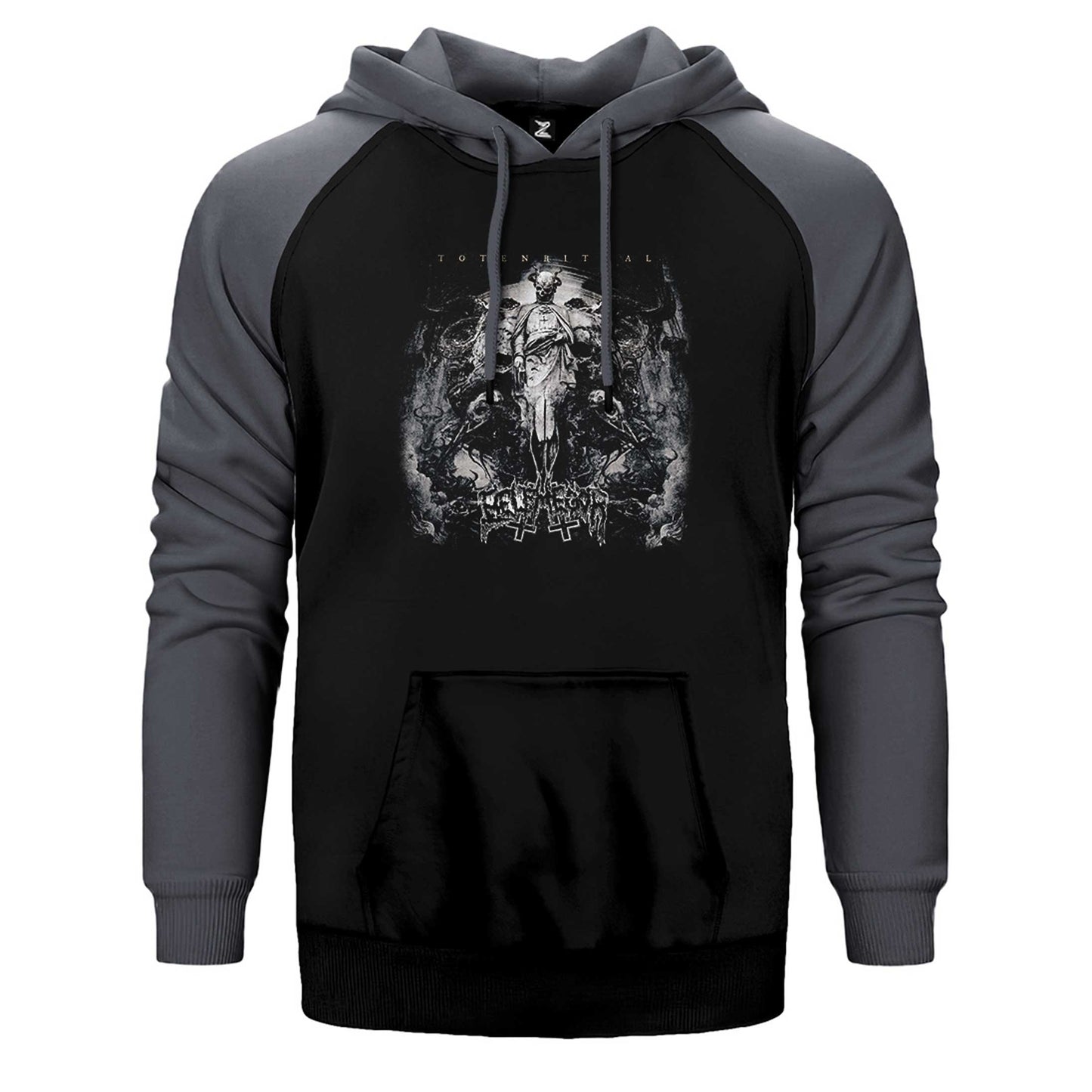 Belphegor Totenritual Çift Renk Reglan Kol Sweatshirt / Hoodie