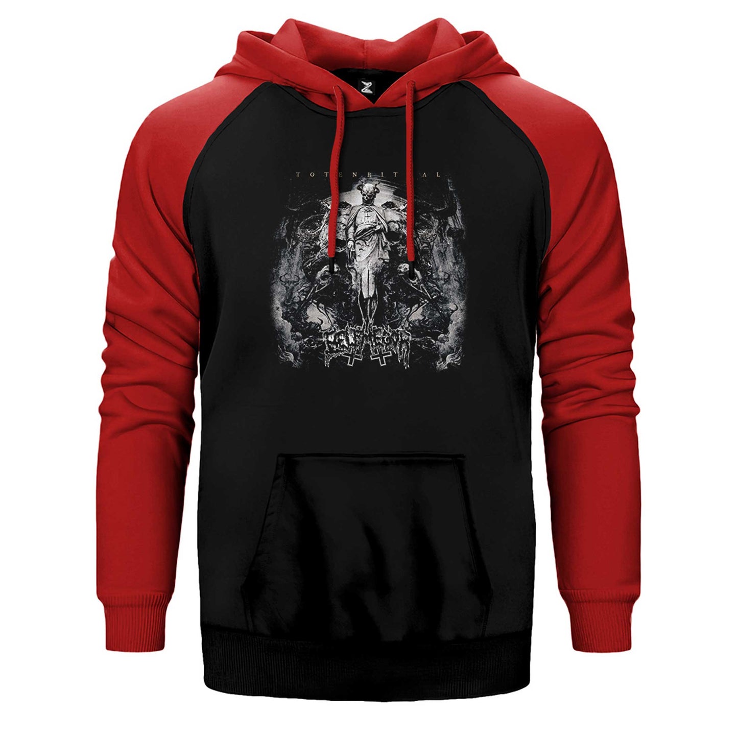 Belphegor Totenritual Çift Renk Reglan Kol Sweatshirt / Hoodie