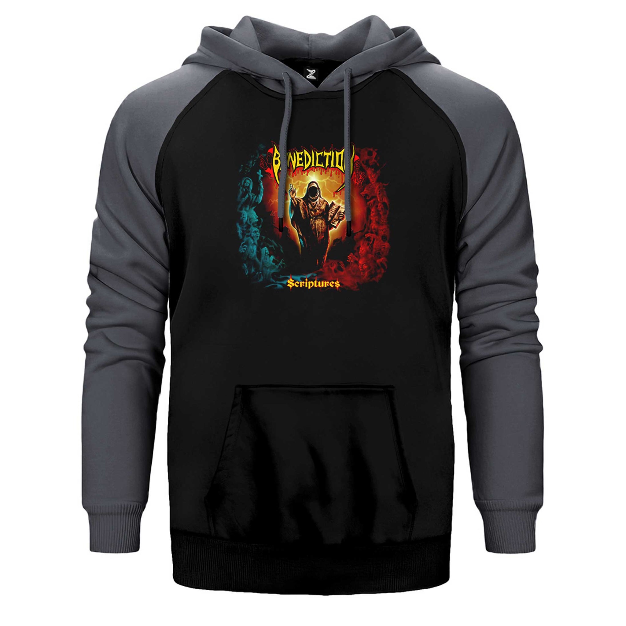 Benediction Scriptures Çift Renk Reglan Kol Sweatshirt / Hoodie