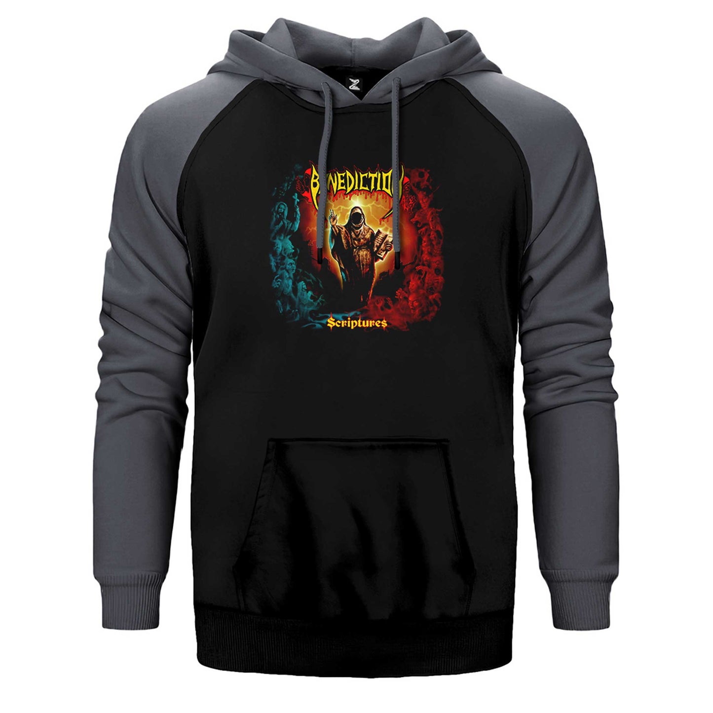 Benediction Scriptures Çift Renk Reglan Kol Sweatshirt / Hoodie