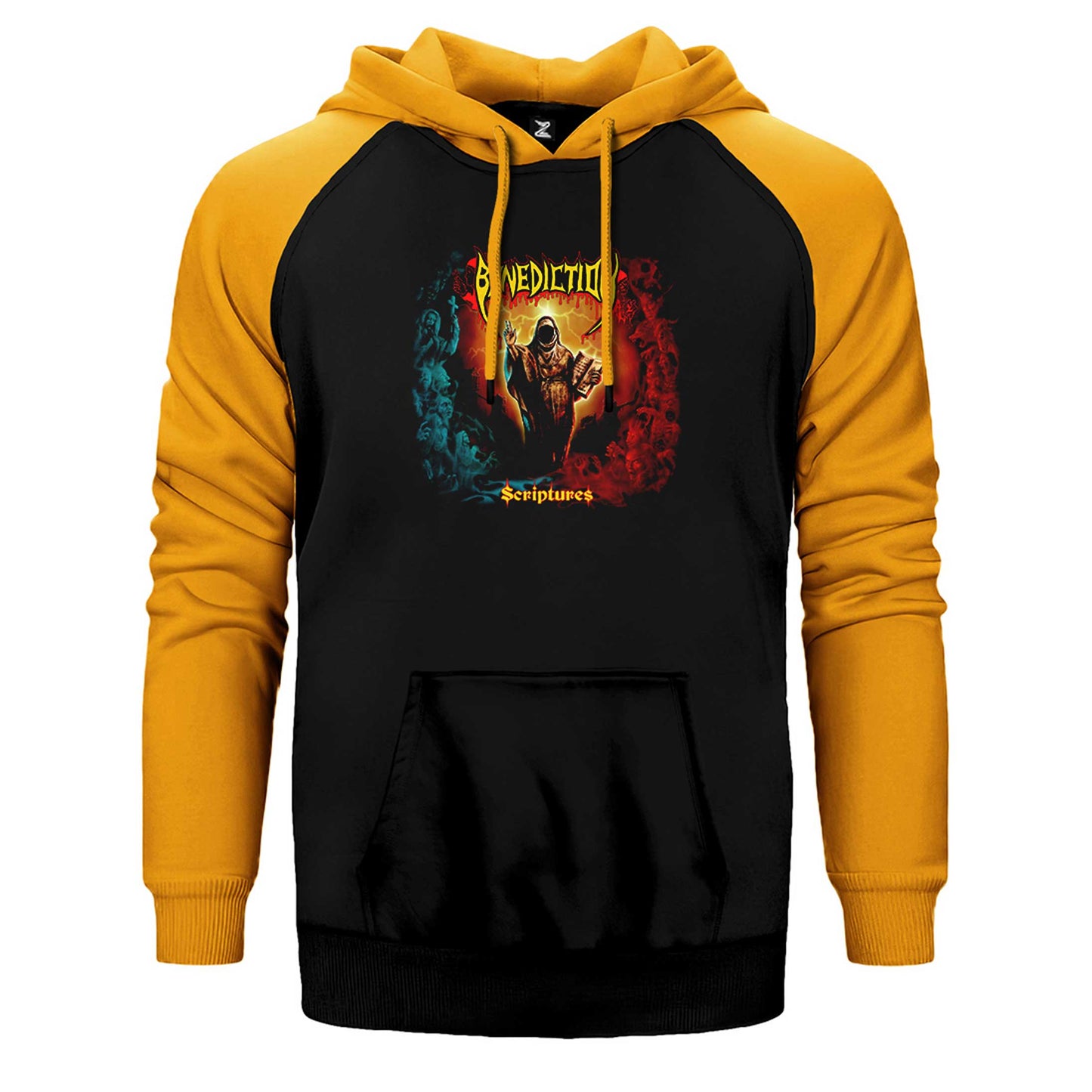 Benediction Scriptures Çift Renk Reglan Kol Sweatshirt / Hoodie