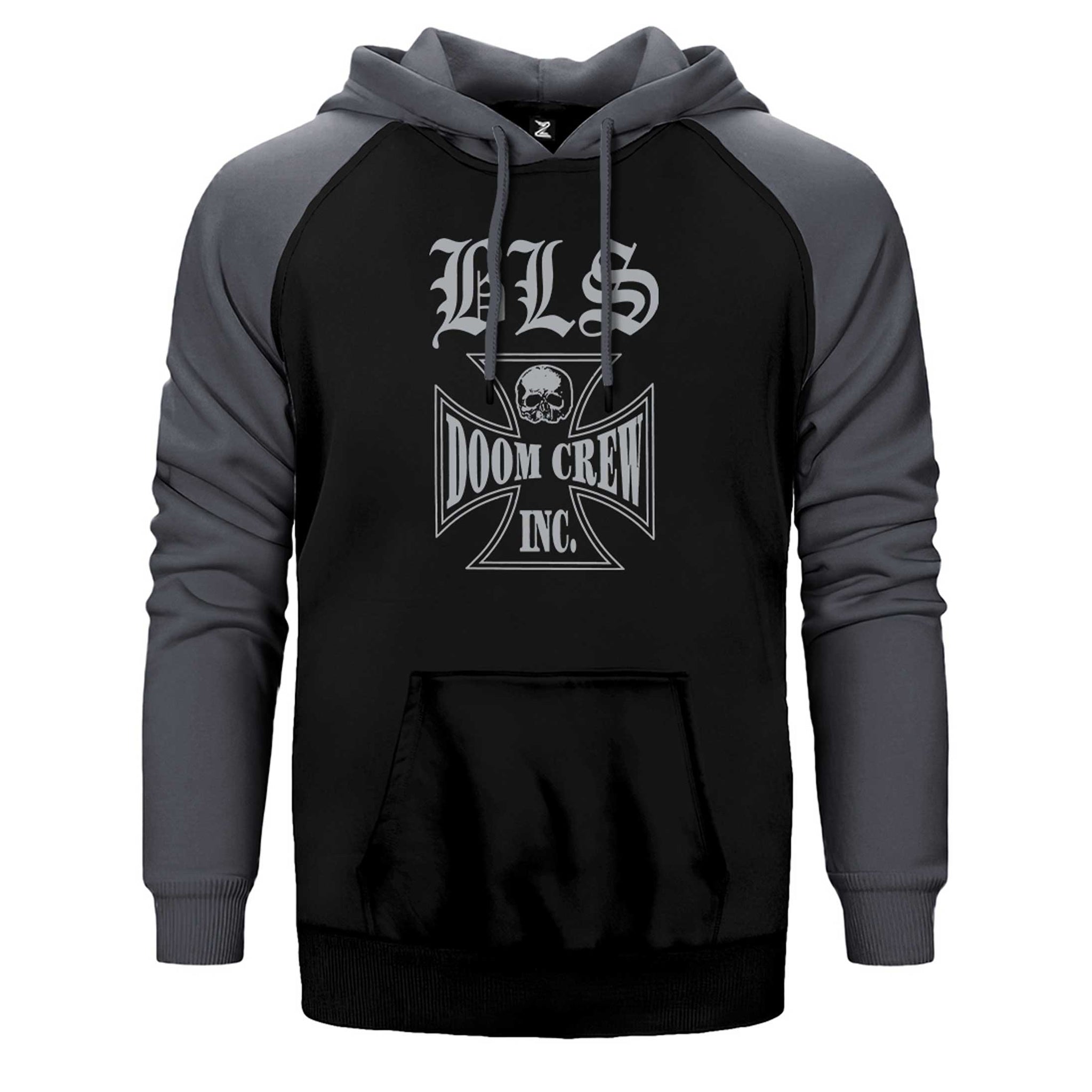 Black Label Society Doom Crew Çift Renk Reglan Kol Sweatshirt / Hoodie