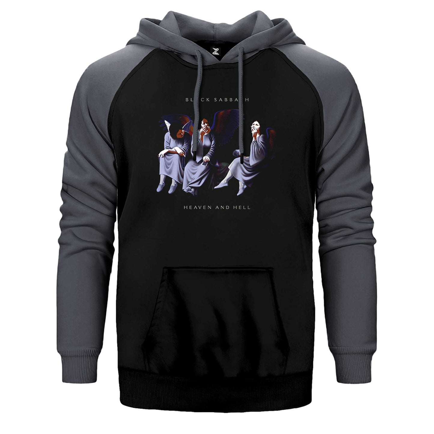 Black Sabbath Heaven and Hell Çift Renk Reglan Kol Sweatshirt / Hoodie