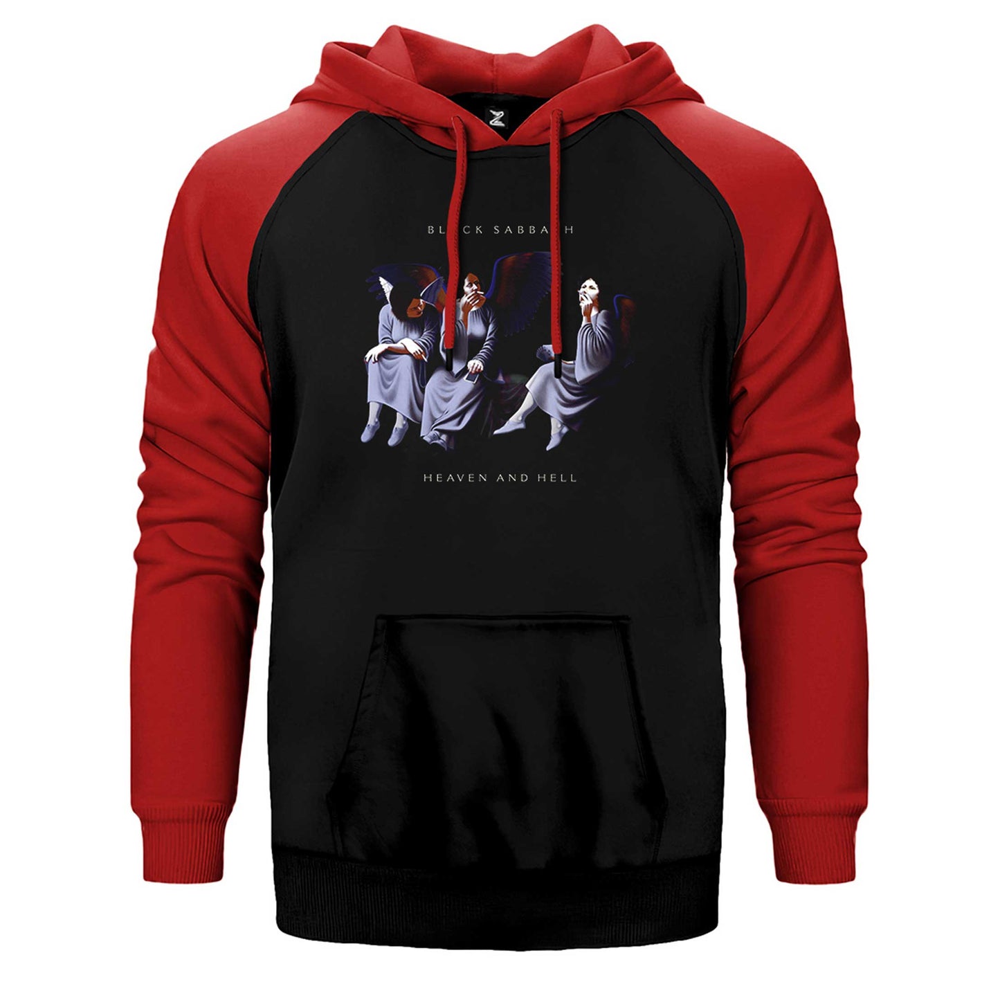 Black Sabbath Heaven and Hell Çift Renk Reglan Kol Sweatshirt / Hoodie