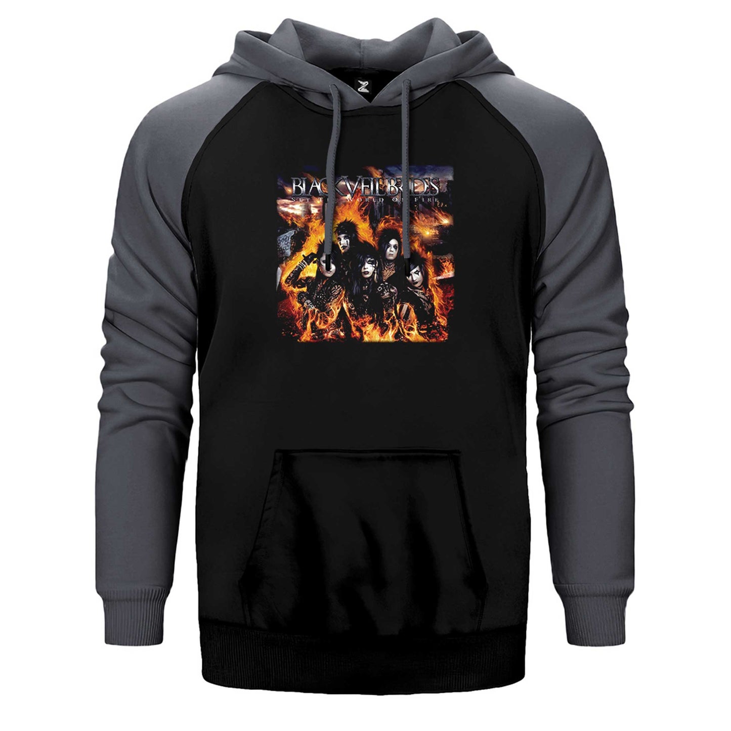 Black Veil Brides Set the World On Fire Çift Renk Reglan Kol Sweatshirt / Hoodie