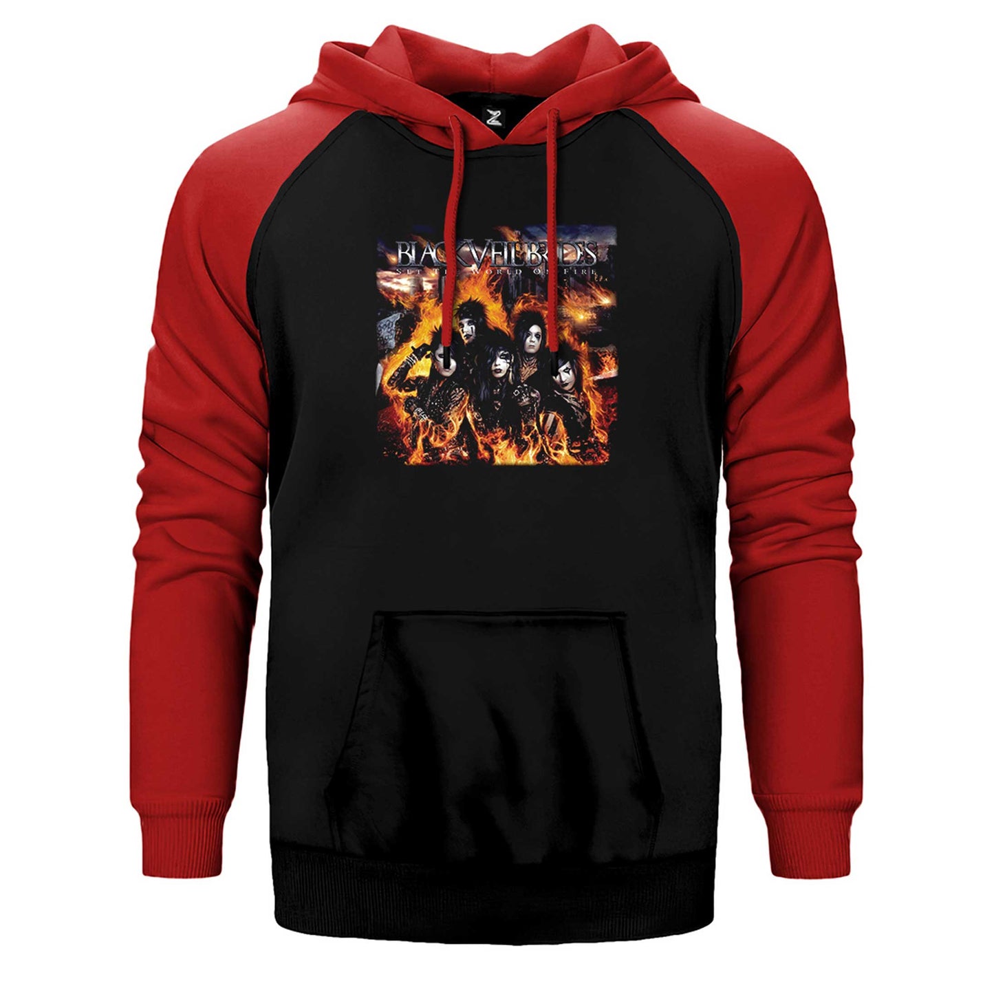Black Veil Brides Set the World On Fire Çift Renk Reglan Kol Sweatshirt / Hoodie
