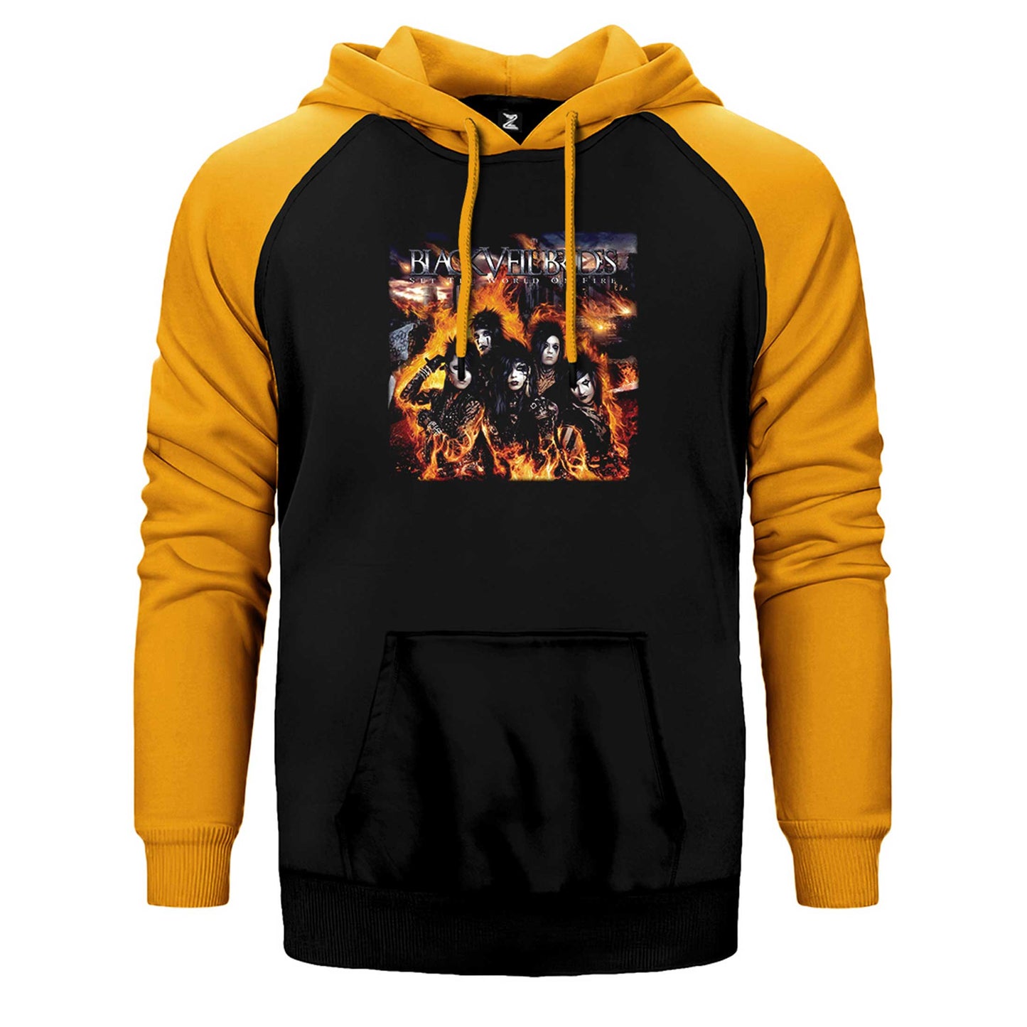 Black Veil Brides Set the World On Fire Çift Renk Reglan Kol Sweatshirt / Hoodie