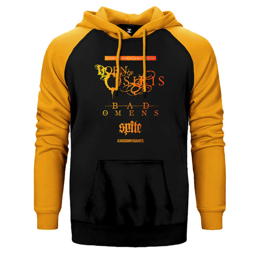 Born Of Osiris Simulation American Tour Çift Renk Reglan Kol Sweatshirt / Hoodie