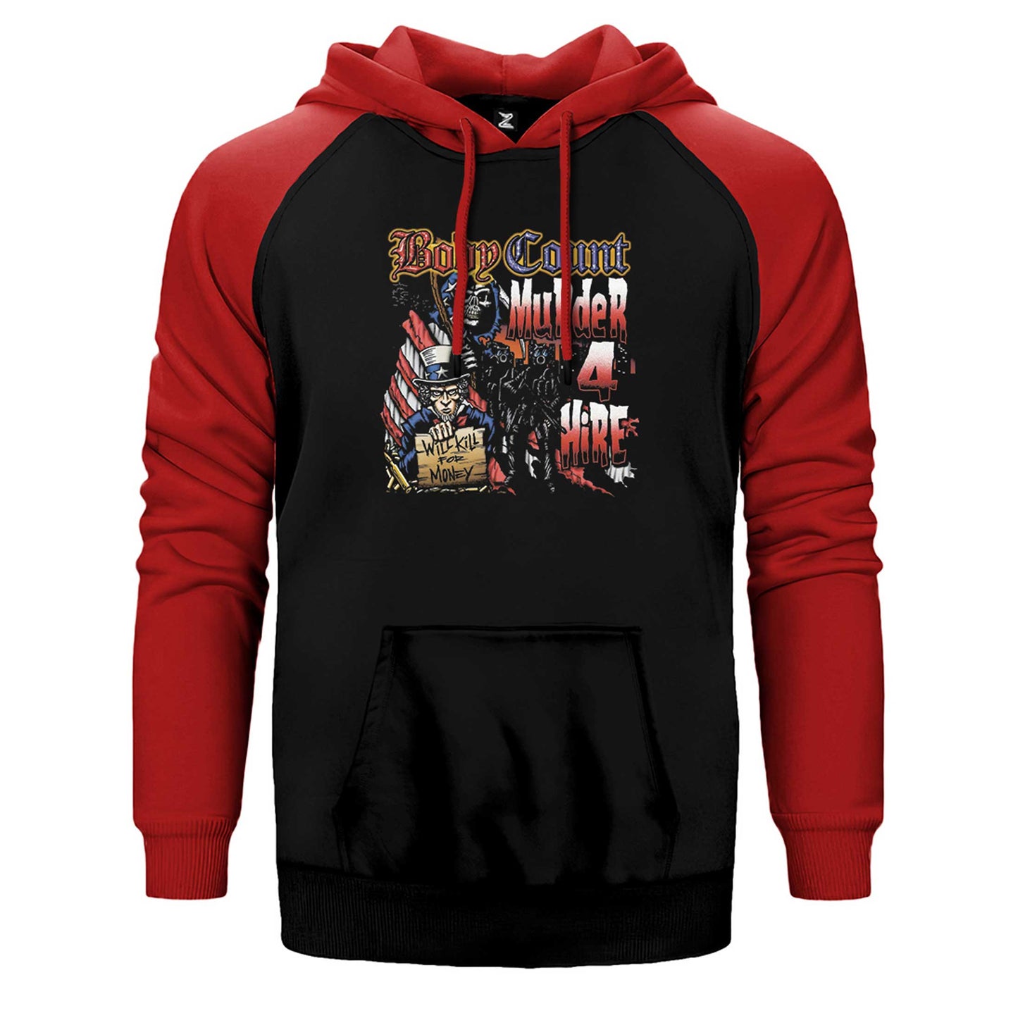 Body Count Murder 4 Hire Çift Renk Reglan Kol Sweatshirt / Hoodie