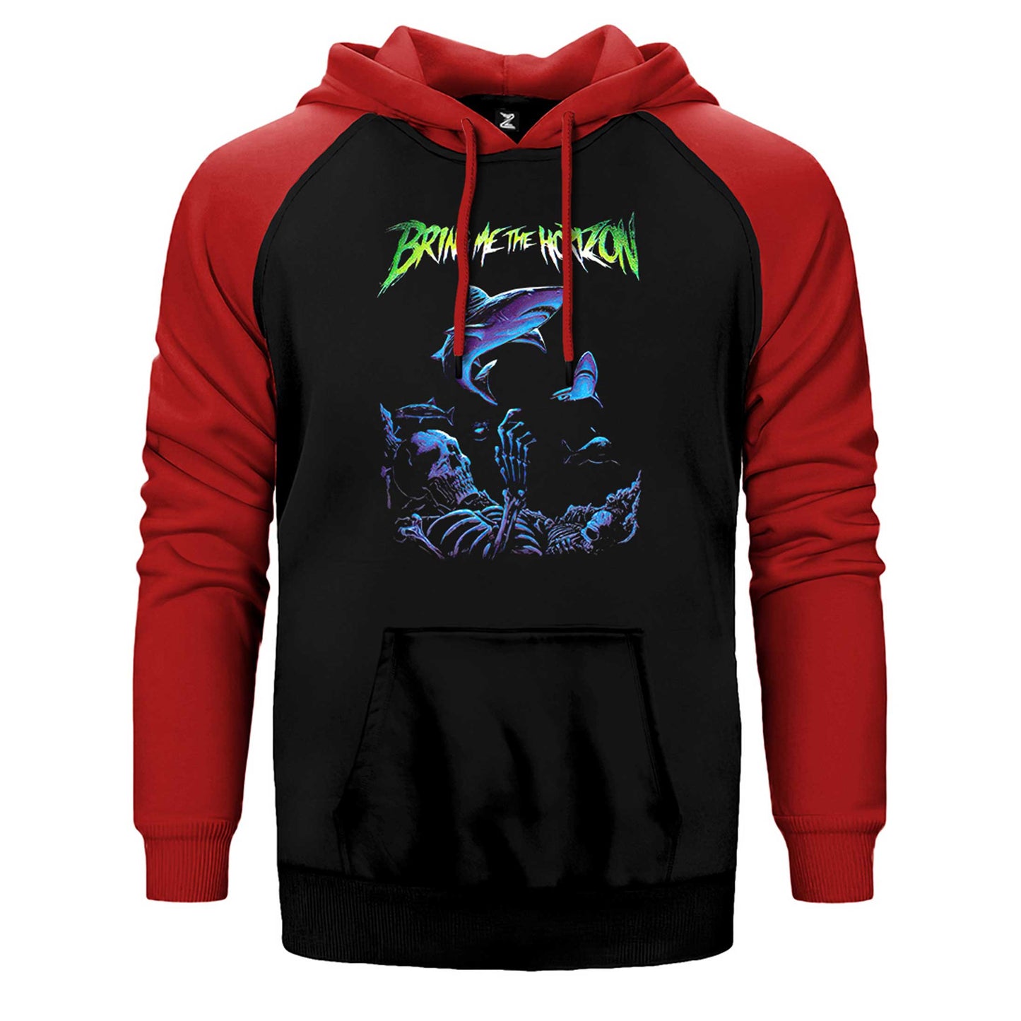 Bring Me The Horizon Sharp Black Ocea Çift Renk Reglan Kol Sweatshirt / Hoodie