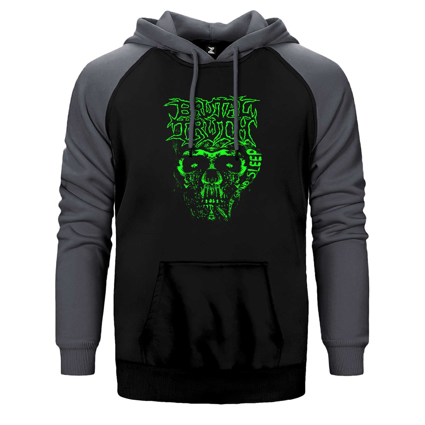 Brutal Truth Graphic Çift Renk Reglan Kol Sweatshirt / Hoodie