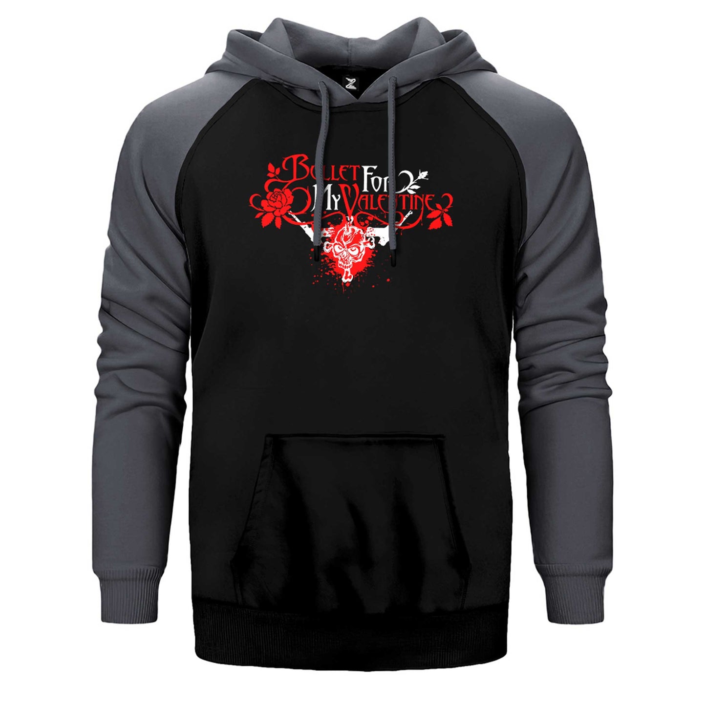 Bullet Gor My Valentine Skull Classic Çift Renk Reglan Kol Sweatshirt / Hoodie